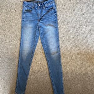 High rise skinny jeans